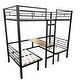 preview thumbnail 5 of 7, Full Size Loft Bed with Table Set Transformable to Full over Full Bunk Bed