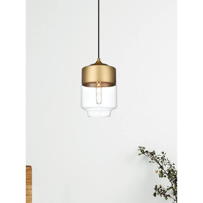 1-Light Pendant with 7 inch Clear Glass