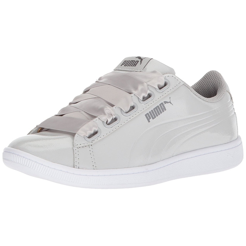 puma white ribbon shoes