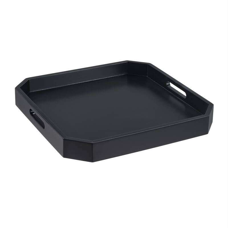 Convenience Concepts Palm Beach Geometric Decorative Serving Tray - Black
