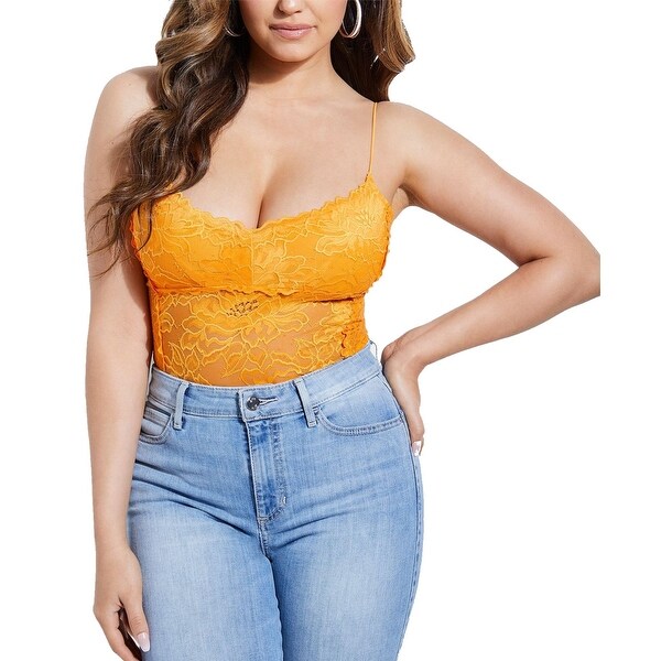 yellow lace bodysuit