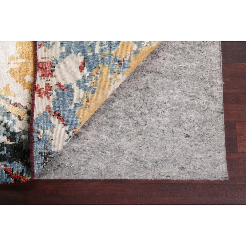 Wool/ Silk Vegetable Dye Abstract Modern Area Rug Hand-knotted Carpet - 6'7" x 9'8"