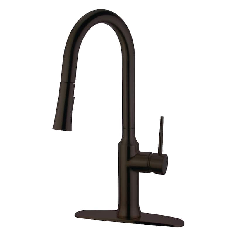 Kingston Brass NuvoFusion 1.8 GPM Single Hole Pull Down Kitchen Faucet