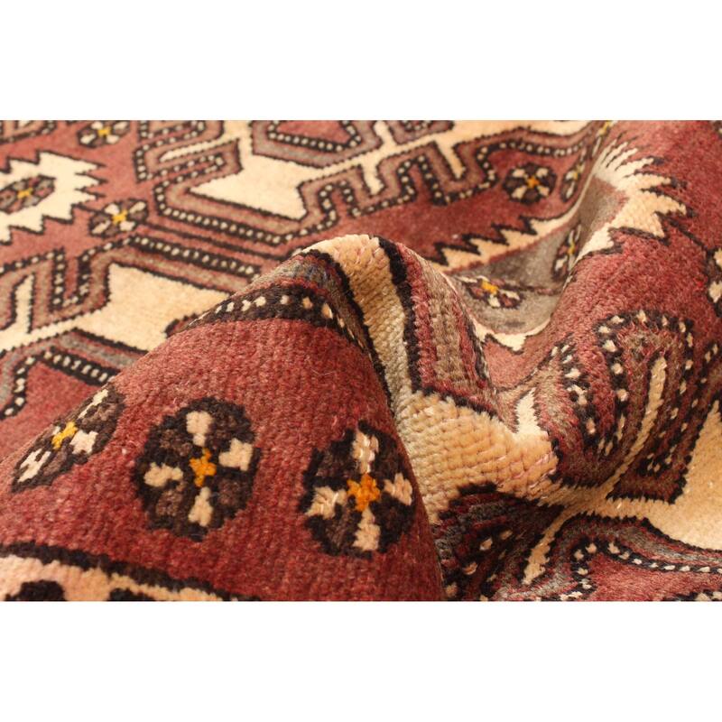 ECARPETGALLERY Hand-knotted Andelz Dark Red Wool Rug - 2'8 x 8'2