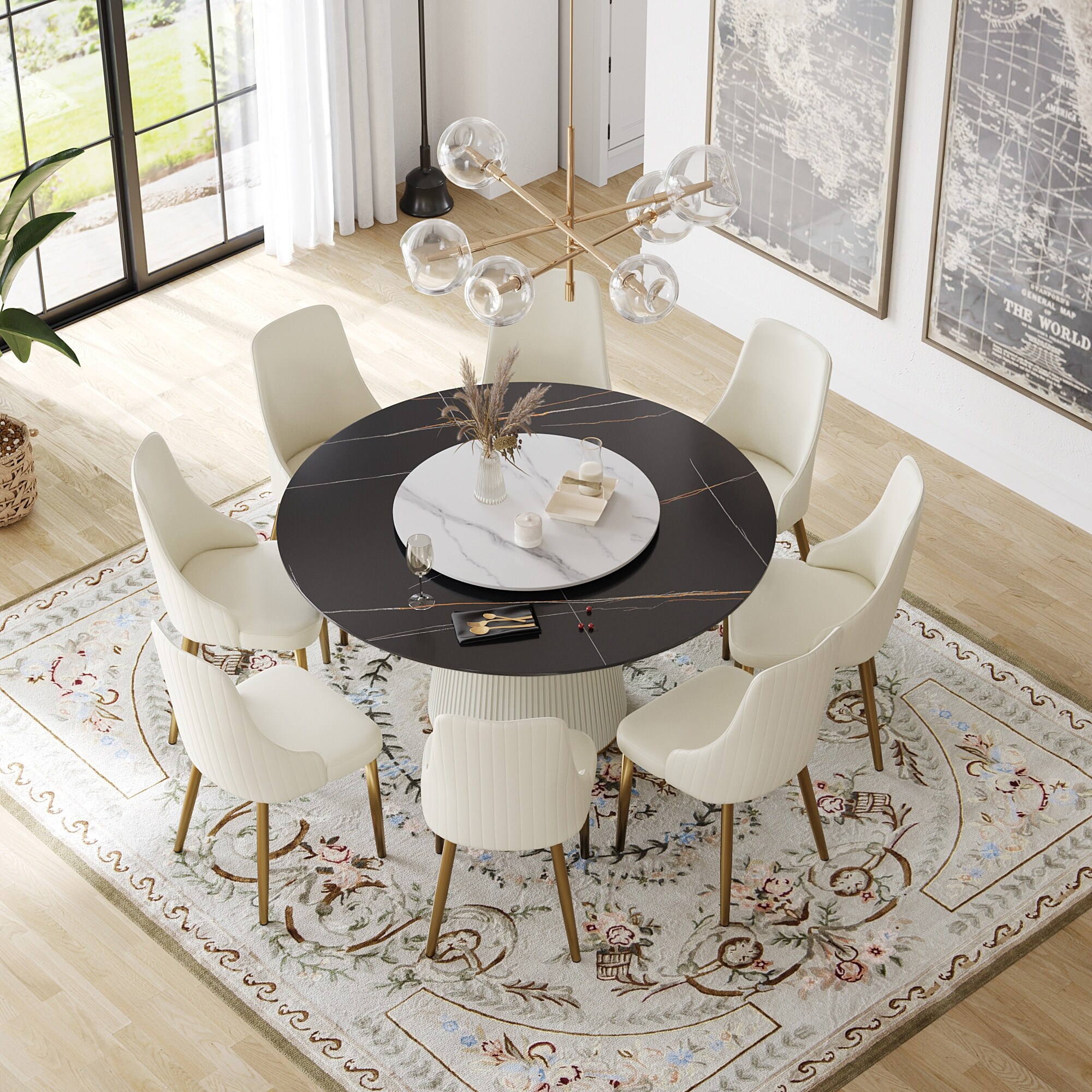 Circle dining table for 8 sales