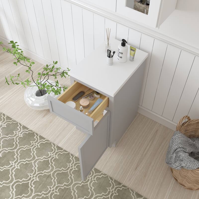 Vanity Art 15" Freestanding Single Base Storage Cabinet with Soft Close Door