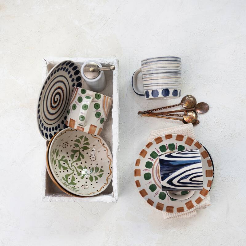 Stoneware Salt and Pepper Grinder - 2.1"L x 2.1"W x 6.3"H - 2.1"L x 2.1"W x 6.3"H
