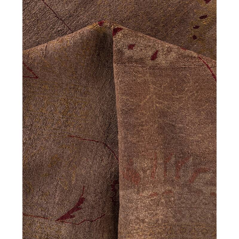 Overdyed One-of-a-Kind Hand-Knotted Area Rug - Brown - 11' 10" x 18' 5"