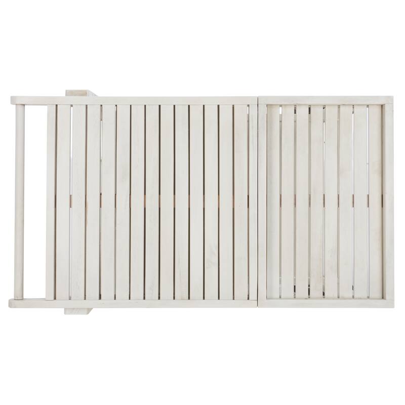 SAFAVIEH Outdoor Nallely Acacia Wood Tea Trolly - 24Wx39Dx30H