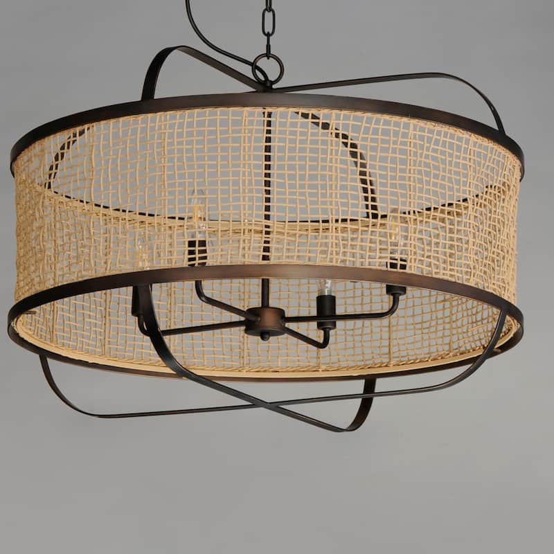 Maxim 22475 Cestino 4 Light 30" Wide Drum Chandelier
