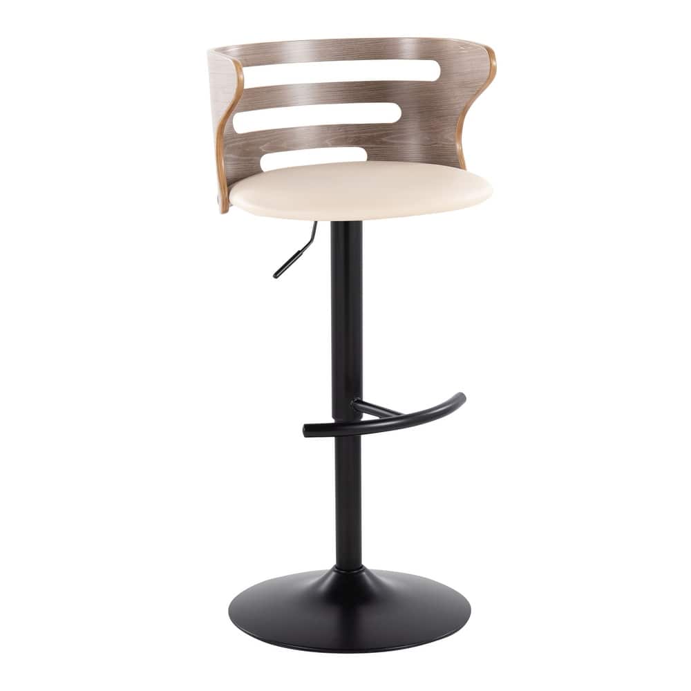 Carson Carrington Cranagh Adjustable Bar Stool with Rounded T Footrest (Set of 2)