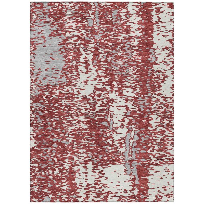 HomeRoots Abstract Transitional Rectangle Outdoor Rug