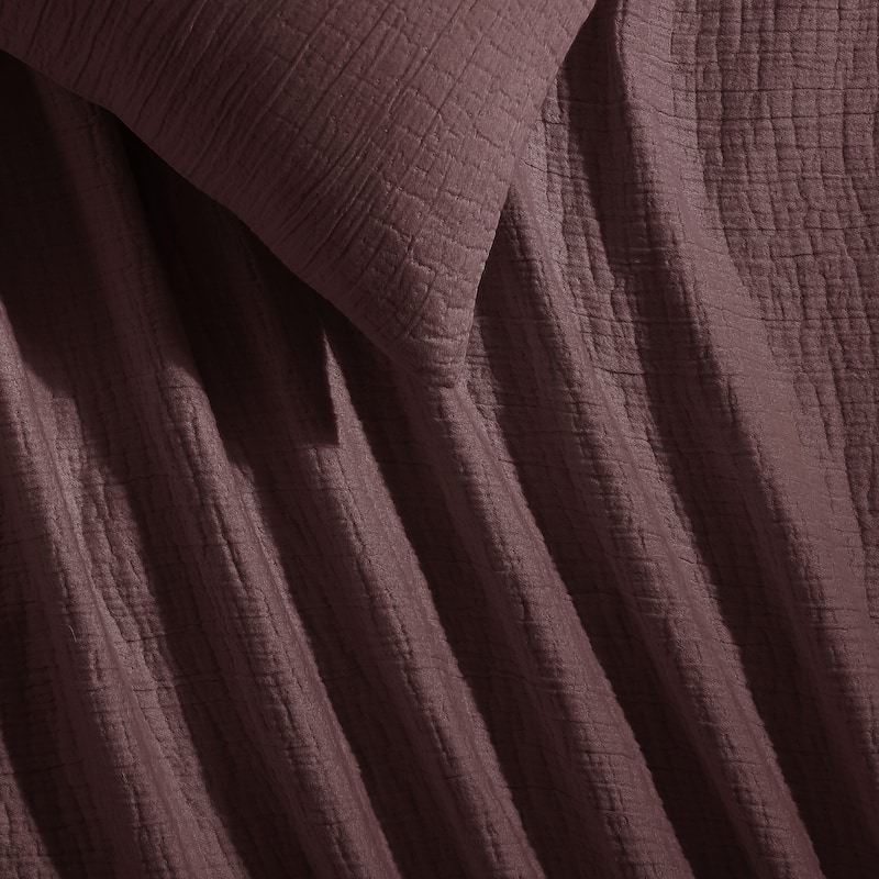 Calvin Klein Washed Texture Solid Cotton Duvet Cover Set