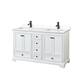 Option White / White Cultured Marble Top / Matte Black
