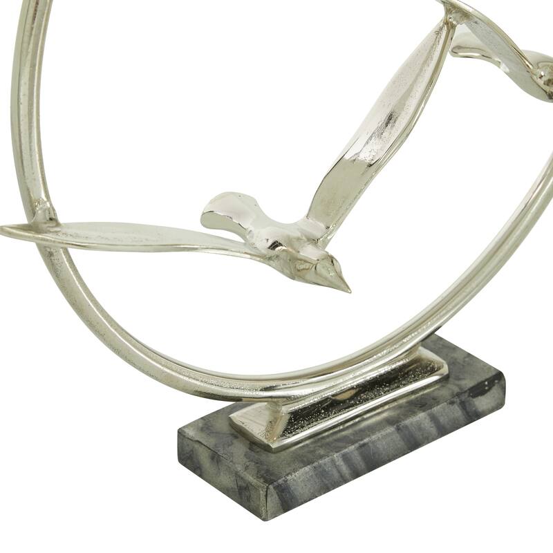 Aluminum Modern Sculpture Bird 18 x 19 x 5 - 19 x 5 x 18Round