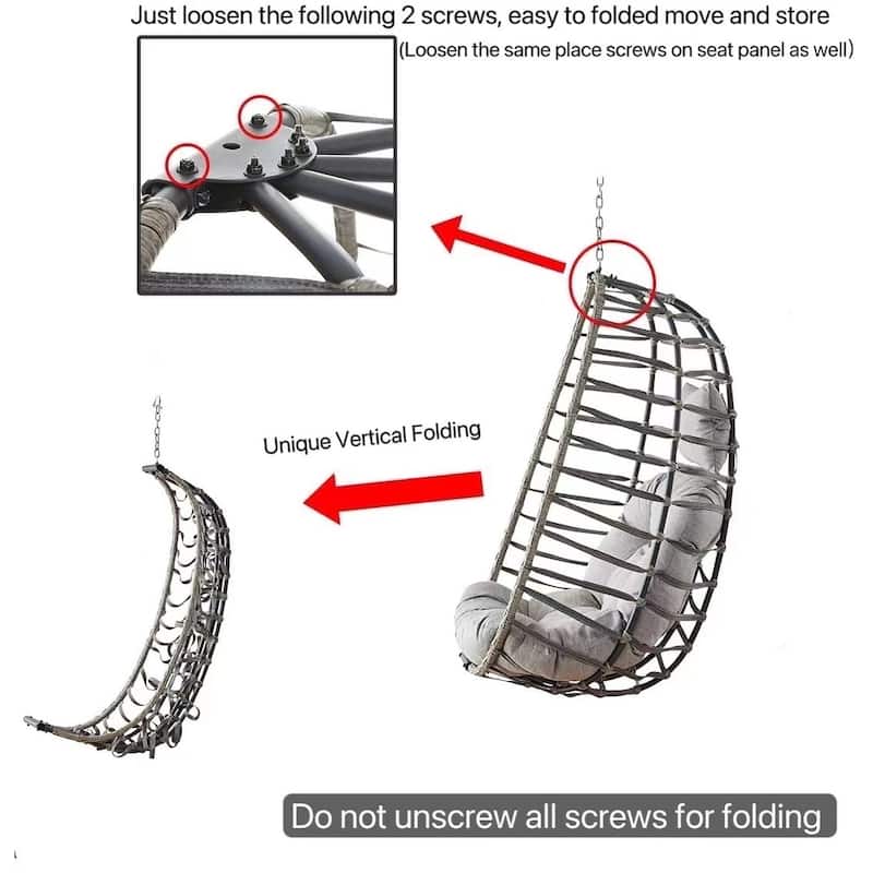 Pocassy Outdside Foldable Hanging Egg Chair