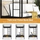 preview thumbnail 8 of 9, Twin Over Futon Bunk Bed with 2 Ladders and Safety Guardrails-Black