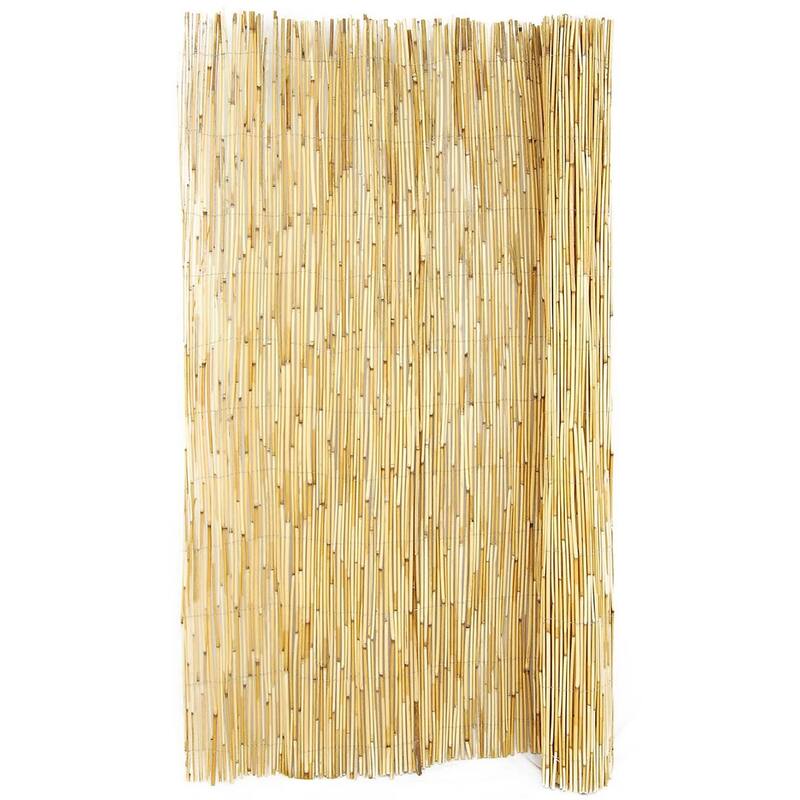 Decorative Reed Fence For Outdoor Garden And Backyard Privacy - 48 in H x 96 in L (4-Pack) - Natural