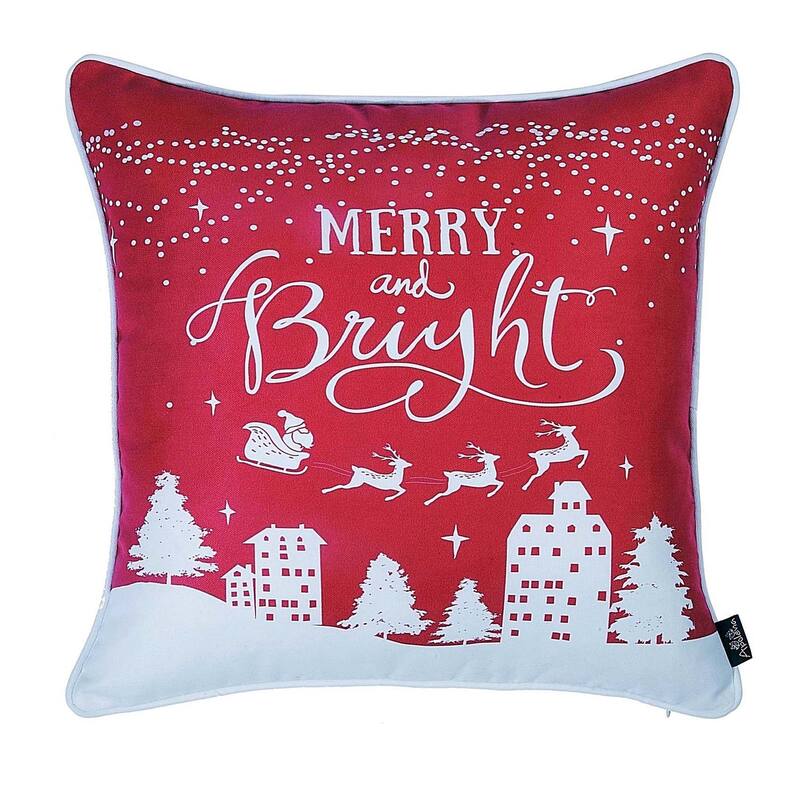Christmas Night Decorative Single Throw Pillow Square