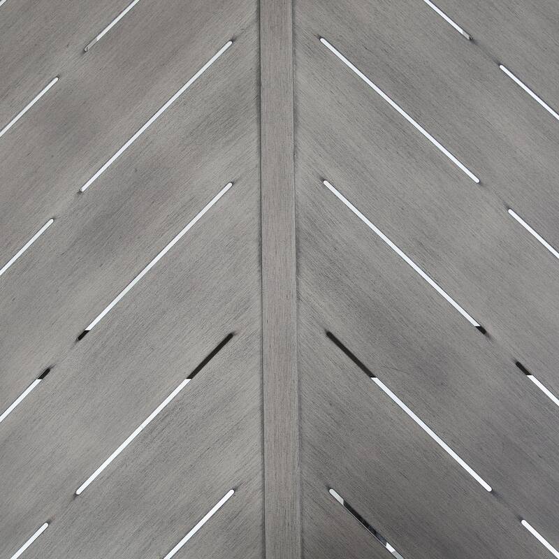 Outdoor Patio Aluminum Square Dining Table - Perfect for 8 Person