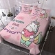 preview thumbnail 1 of 11, 3-Piece Unicorn Watermelon Duvet Cover Set for Queen Size Bedding Pink