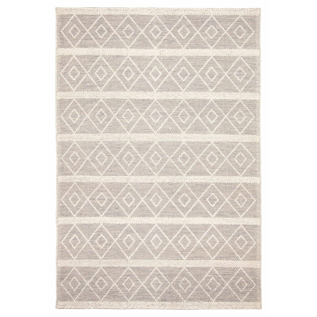 ECARPETGALLERY Braid weave Sienna Taupe Wool Rug - 6'0 x 8'9