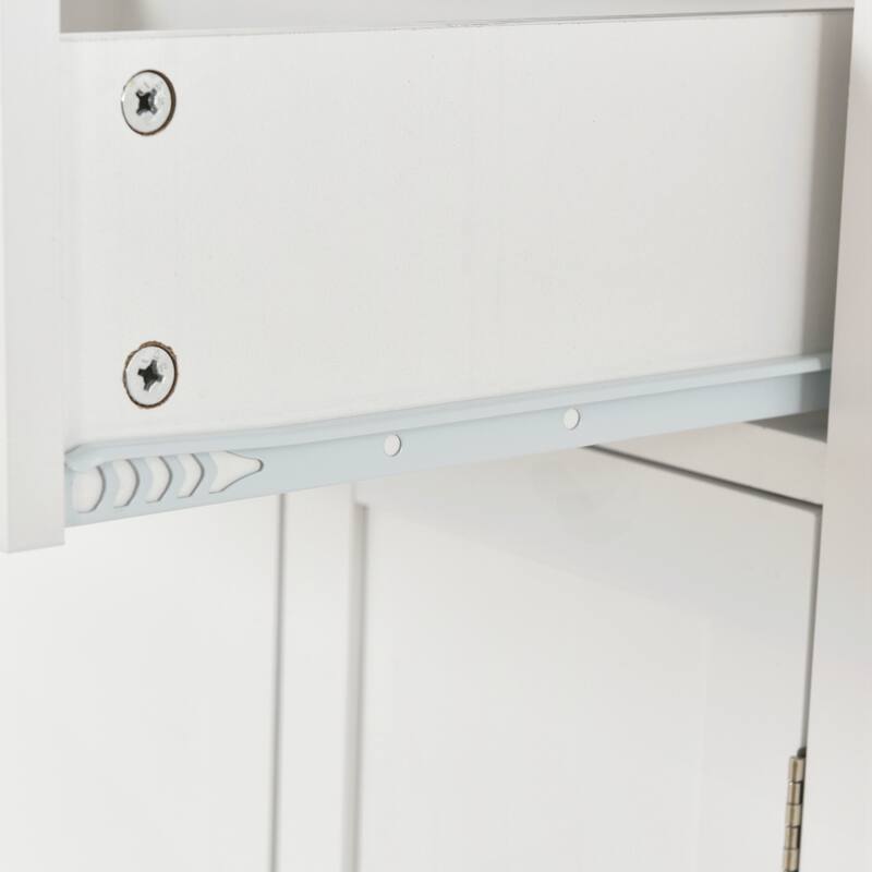 Kitchen Island Cart with Solid Wood Top and Locking Wheels