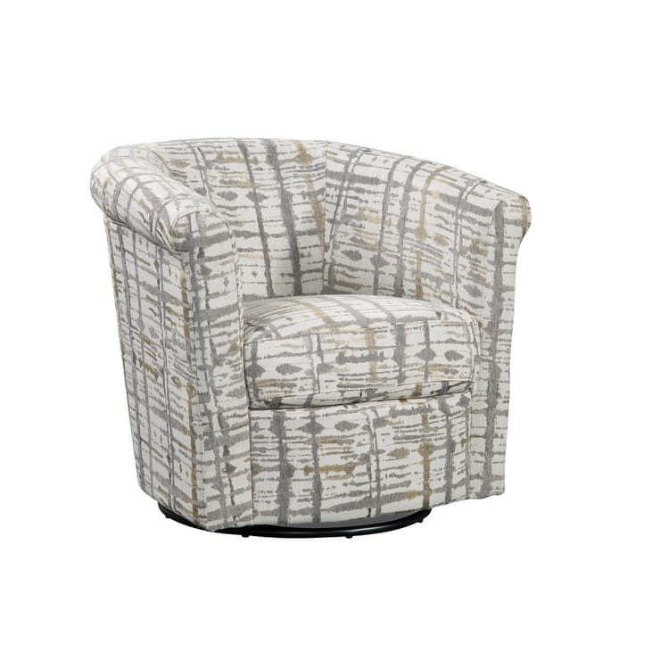 Marvel Traditional 360-degree Swivel Tub Chair - Gold Grey Splatter