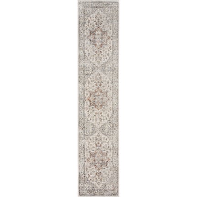 Nourison Abby Machine Washable Indoor only Persian Floral Area Rug.