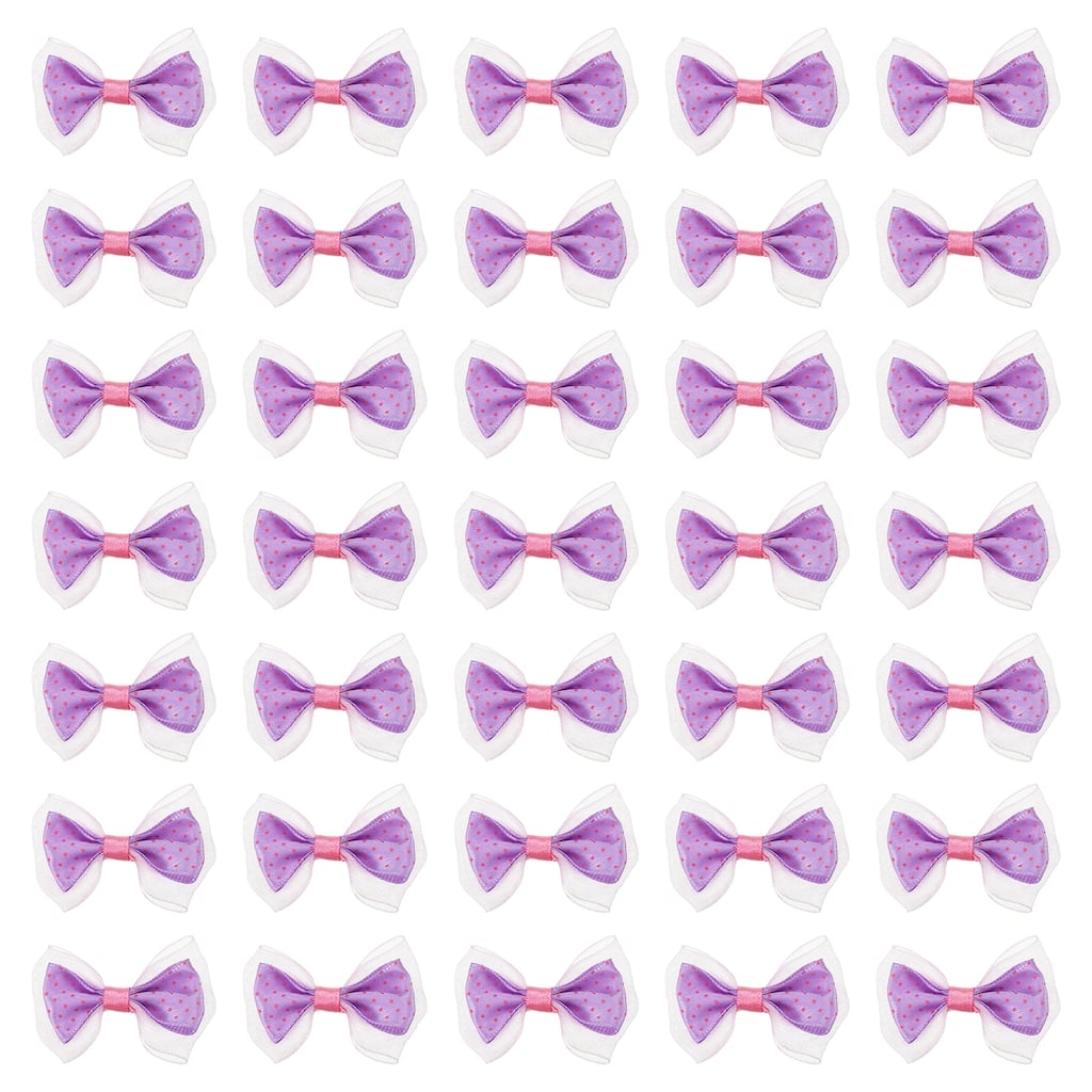 100Pcs 2.2" Mini Bow Tie Satin Ribbon Bows Ties Double-Layered Bowknot