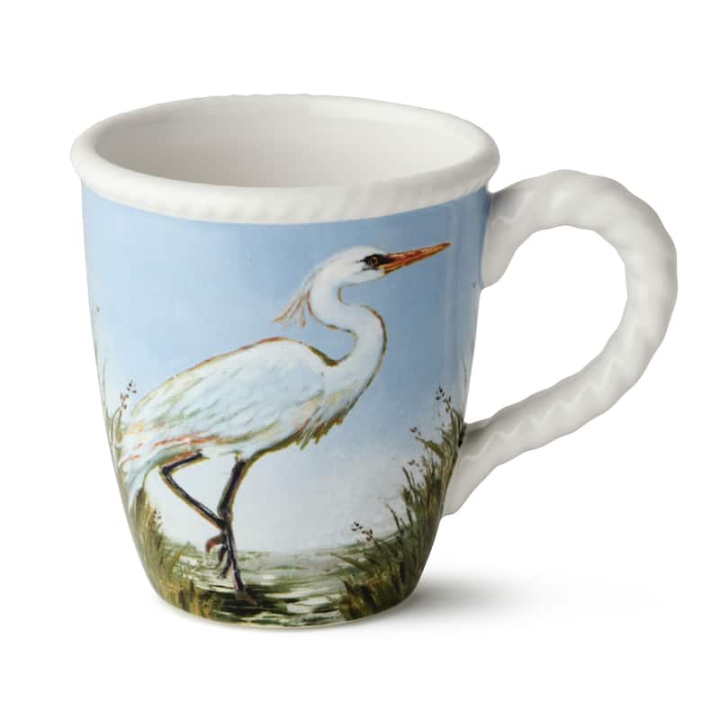 Certified International Coastal Birds 14 oz. Mugs, Set of 4 Assorted Designs