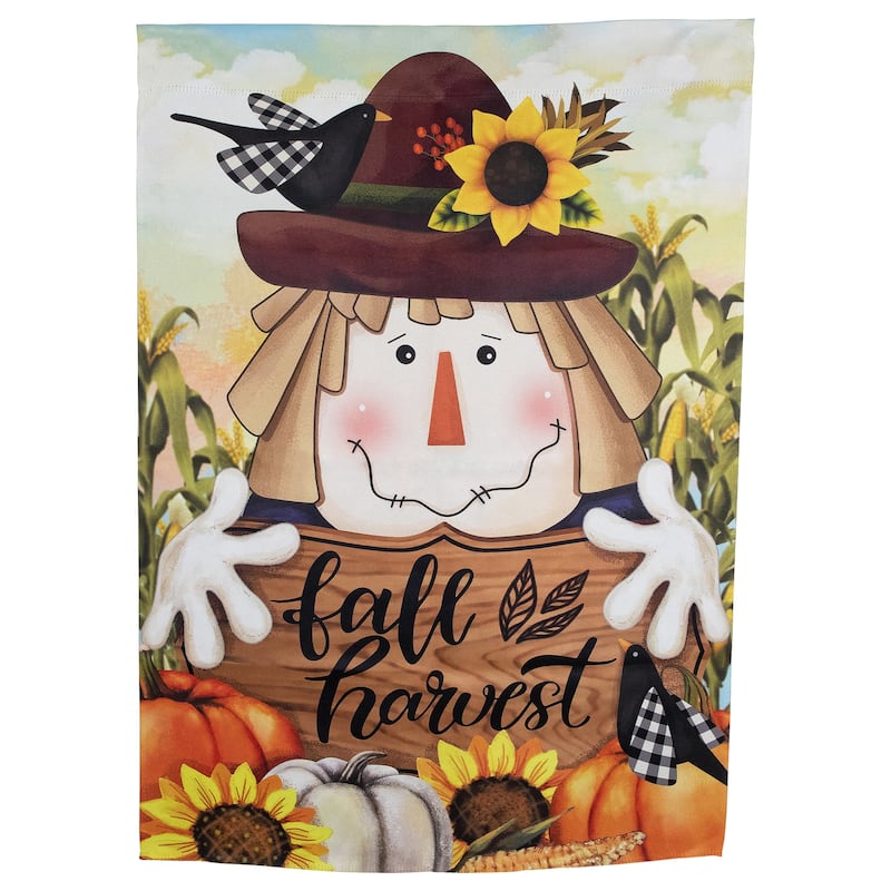 Scarecrow Fall Harvest Outdoor House Flag - 40" x 28"