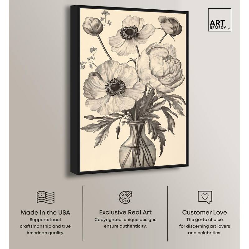 Vase of Vellum Canvas by Art Remedy
