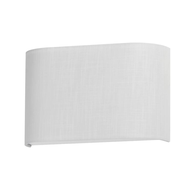 Maxim 10239 Prime 8" Tall LED Wall Sconce with Fabric and Synthetic - White Linen