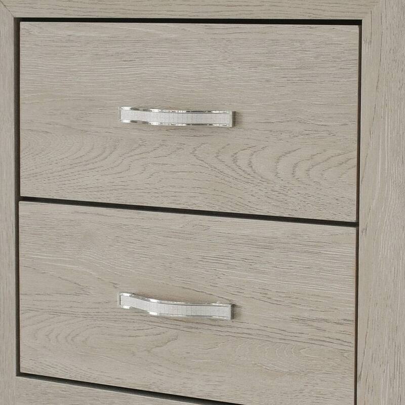 Natural Brown 2 Drawer 21.6 in. W Nightstand with Sturdy Hardware and Ample Storage