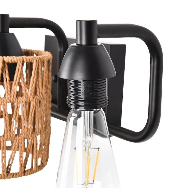 Rattan Vanity Light