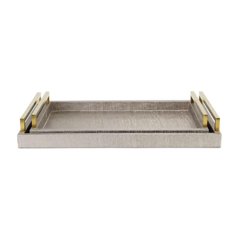 Lusan Black Vinyl Tray Set