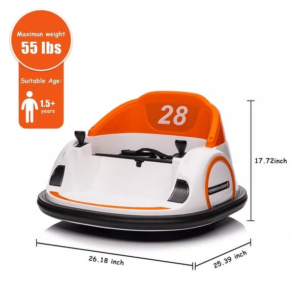 dimension image slide 0 of 5, 12V Kids Ride On Bumper Car Toddlers Electric Bumping Car