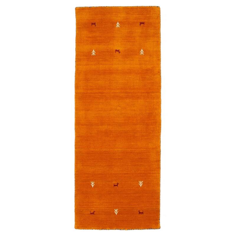 Kashkuli Gabbeh Burnt Orange Rug 2'0" x 5'9" - 2'0 x 5'9 - Burnt Orange - 2'0 x 5'9