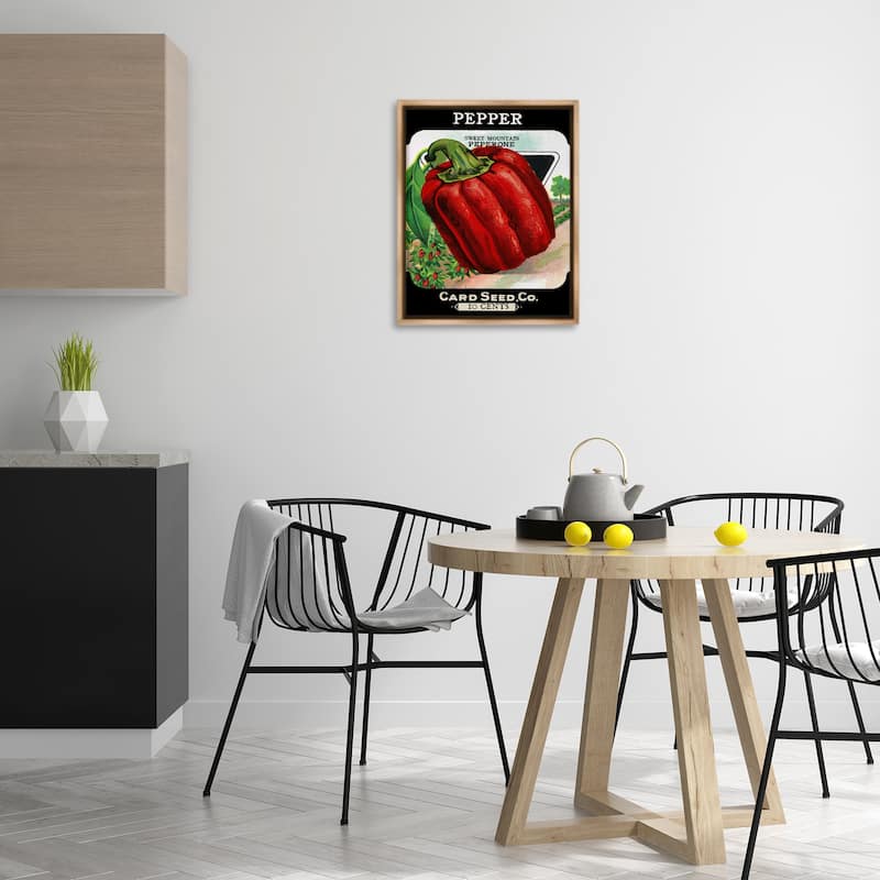 Stupell Vintage Garden Peppers Framed Floater Canvas Wall Art Design By Lil' Rue