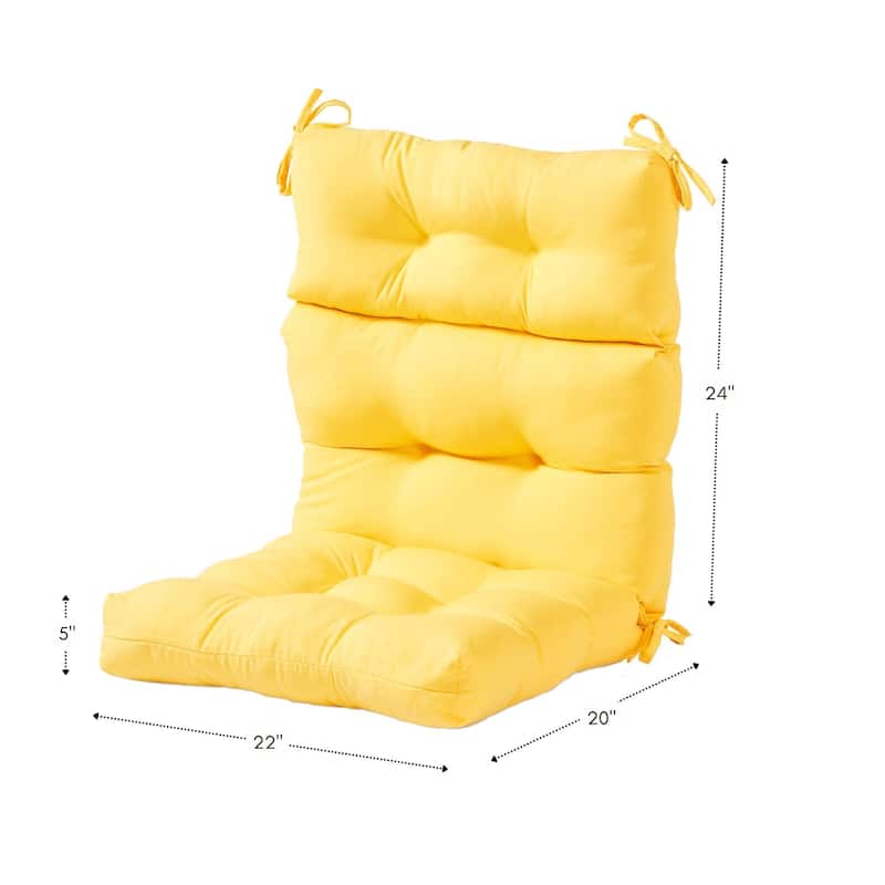 44-in x 22-in Solid Color Outdoor High-back Chair Cushions (Set of 2) (Cushions Only)