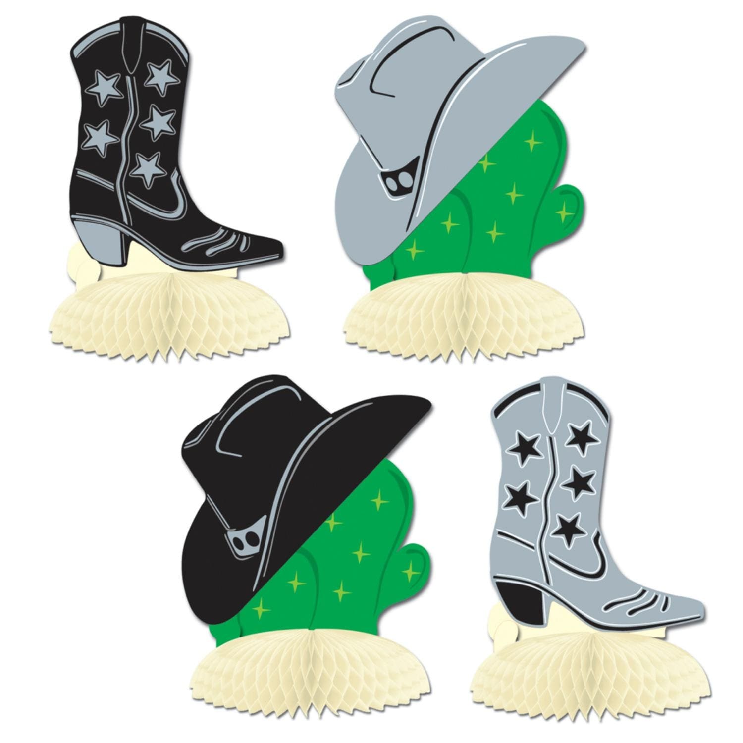 Shop 48 Country Western Cowboy Boot And Hat Honeycomb Tissue Party