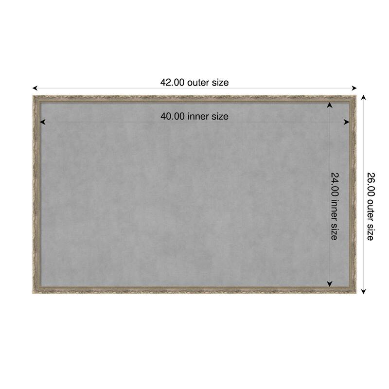 Amanti Art Mila Dark Gold Framed - 42 x 26 in - Mila Dark Silver