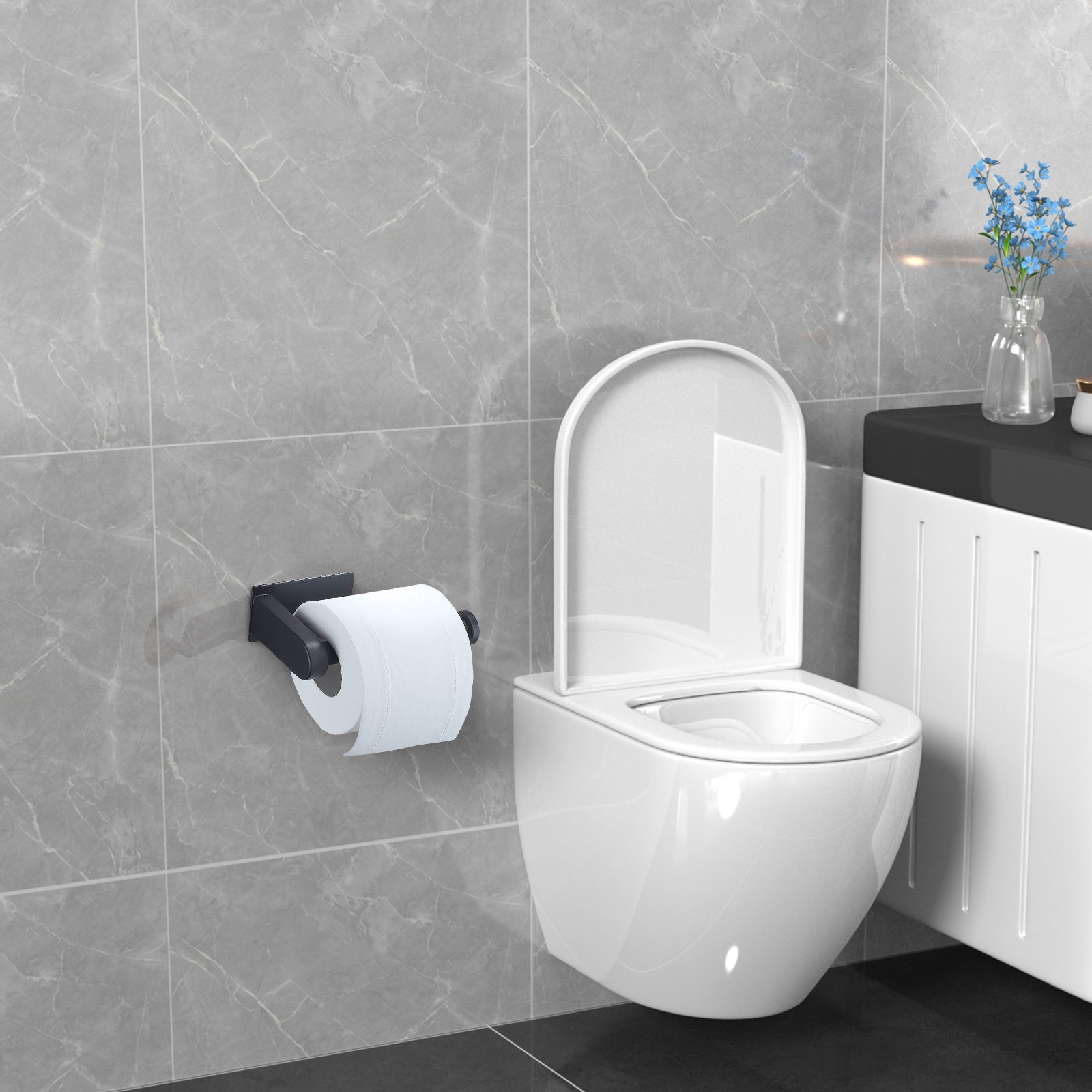 Dornberg Self-Adhesive Wall-Mounted Toilet Paper Holder - Bed Bath & Beyond  - 38319348