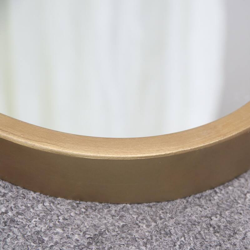 Irregular Antique Gold Metal Framed Wall-Mounted Mirror, 34.25" W x 23.25" H