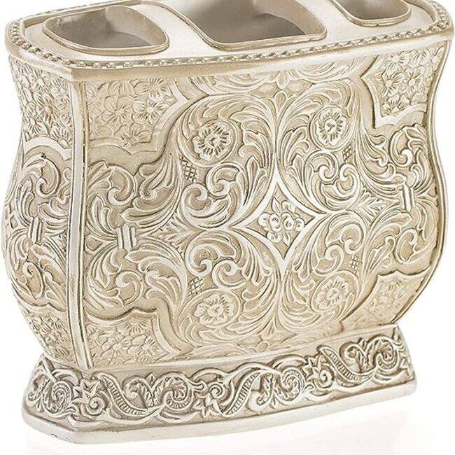 Creative Scents Victoria Beige Bathroom Accessories Set of 4