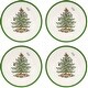 preview thumbnail 2 of 7, Spode Set of 4 Christmas Tree Salad Plates - 8 in