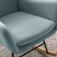 preview thumbnail 14 of 39, Velvet Armchair Wingback Comfy Rocker Chair with Thick Padded Seat for Nursery
