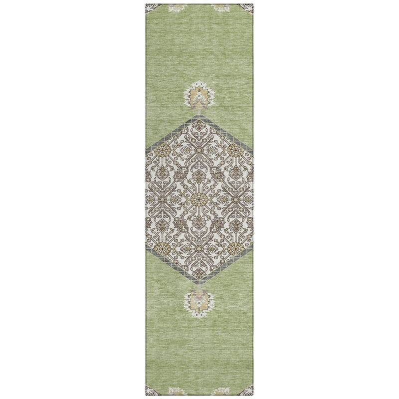 Machine Washable Indoor/ Outdoor Traditional Chantille Rug