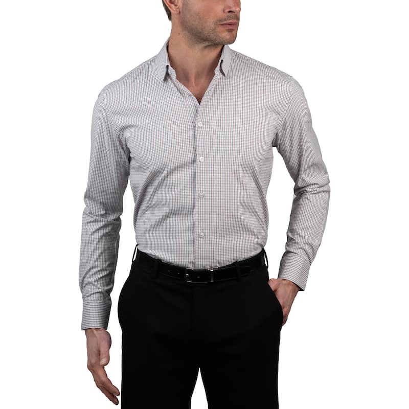 Ben Sherman Men's Check Wrinkle-Resistant Dress Shirt - Regular Fit - XL 34/35 - Multi